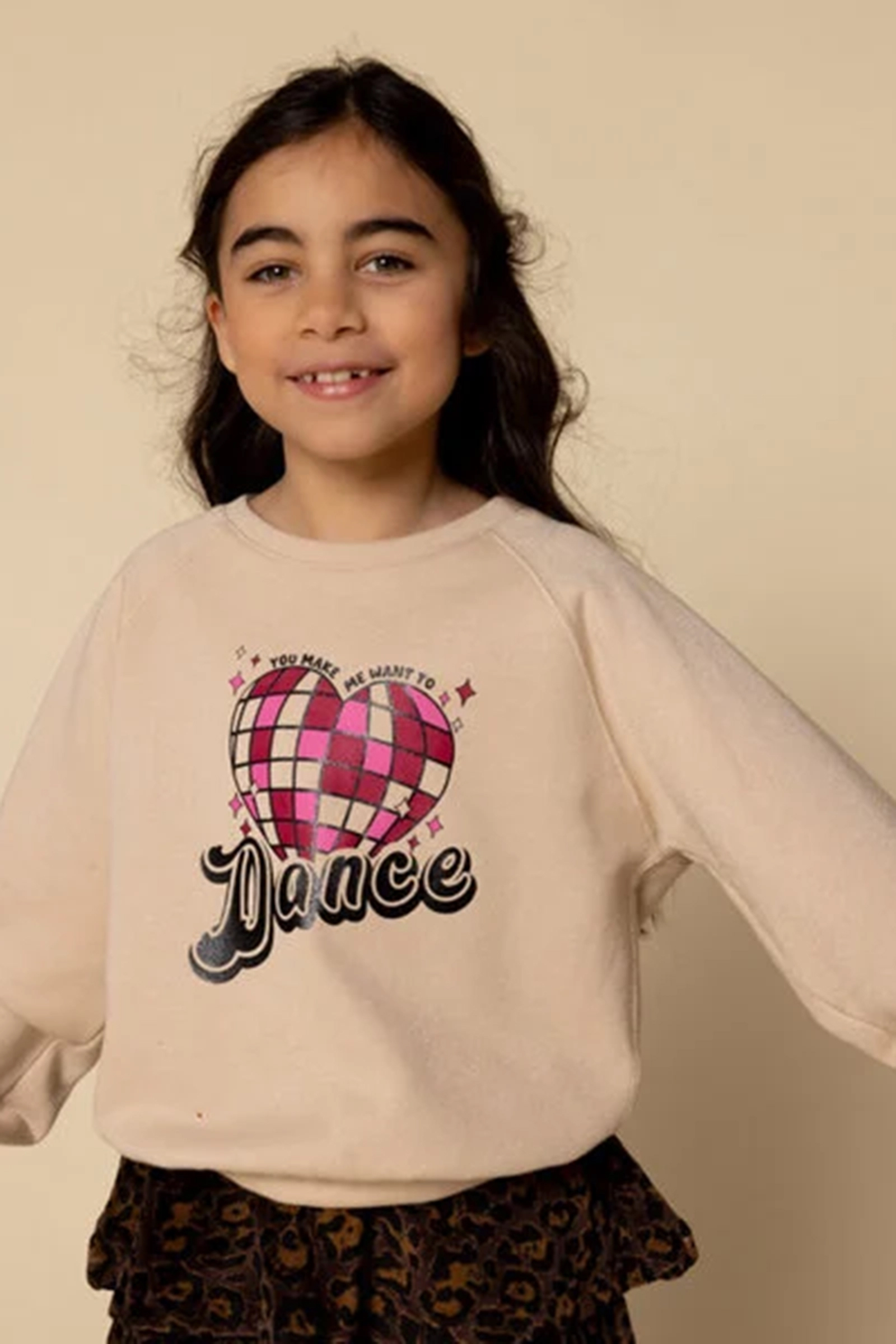 Meisjes sweater bruin