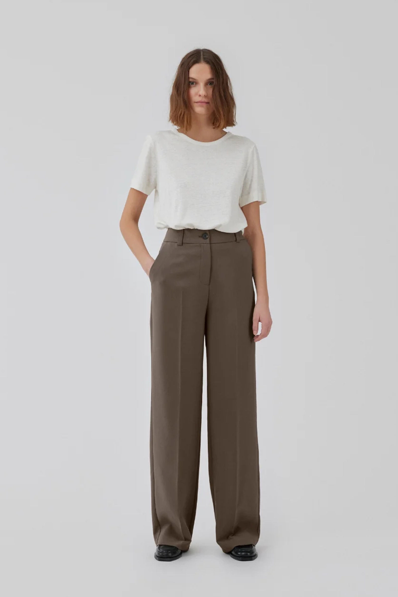 Dames broek bruin