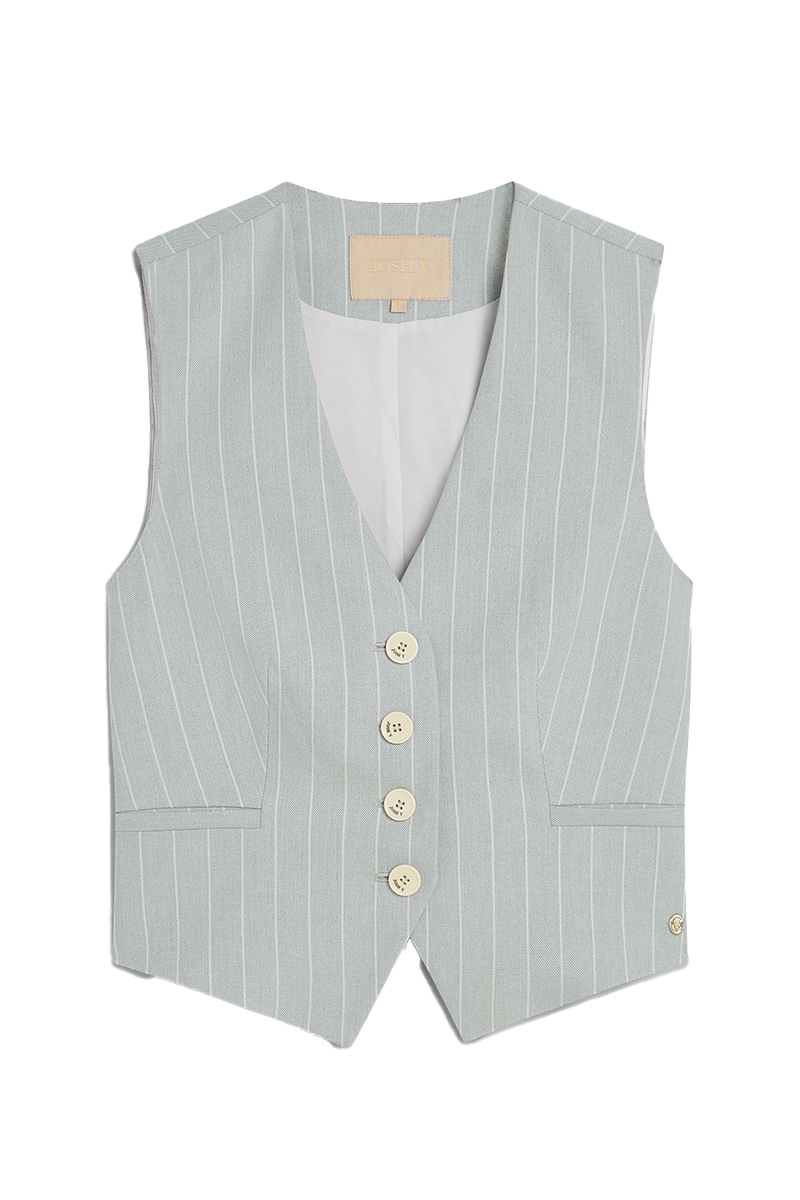 Dames gilet blauw