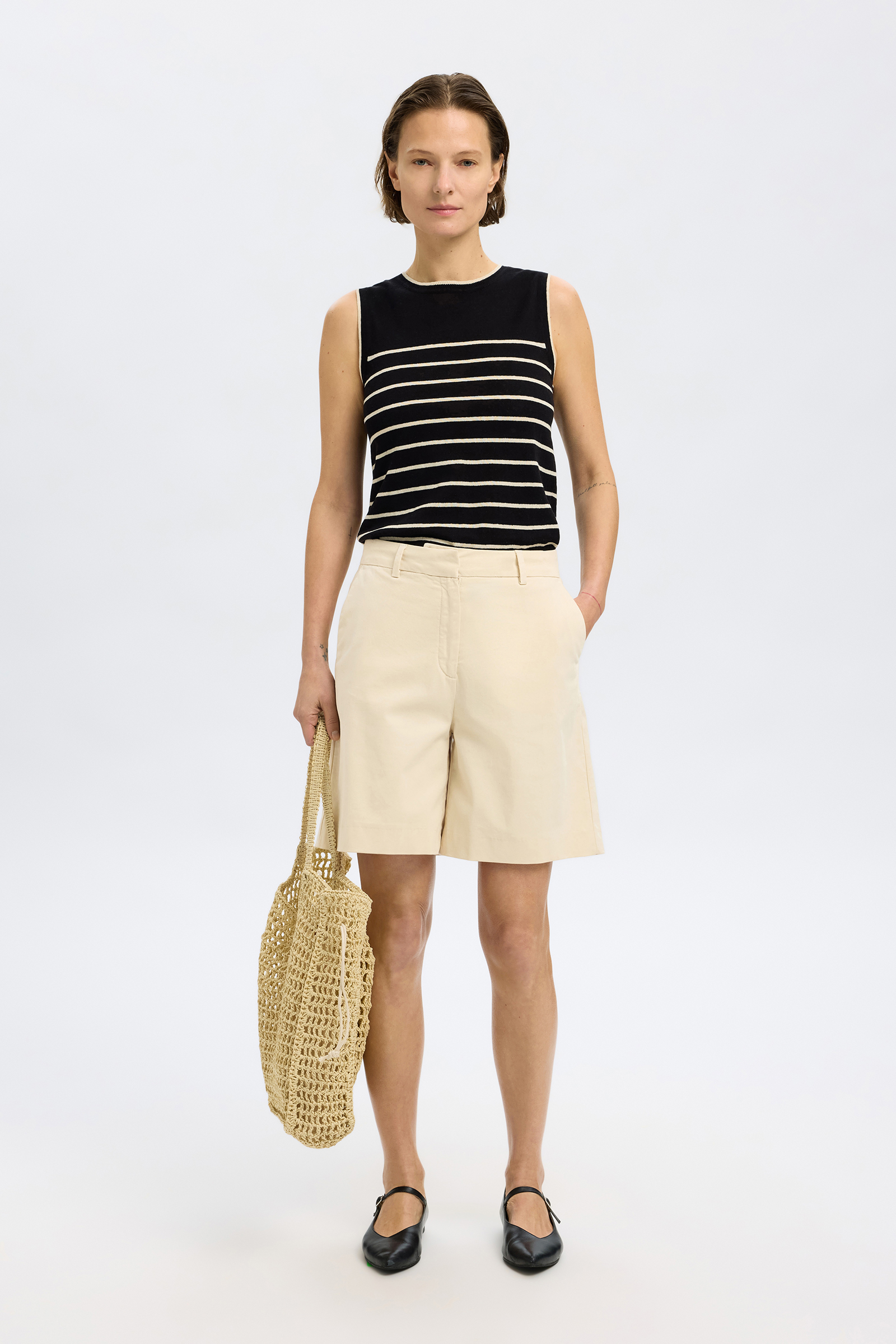 Dames short bruin