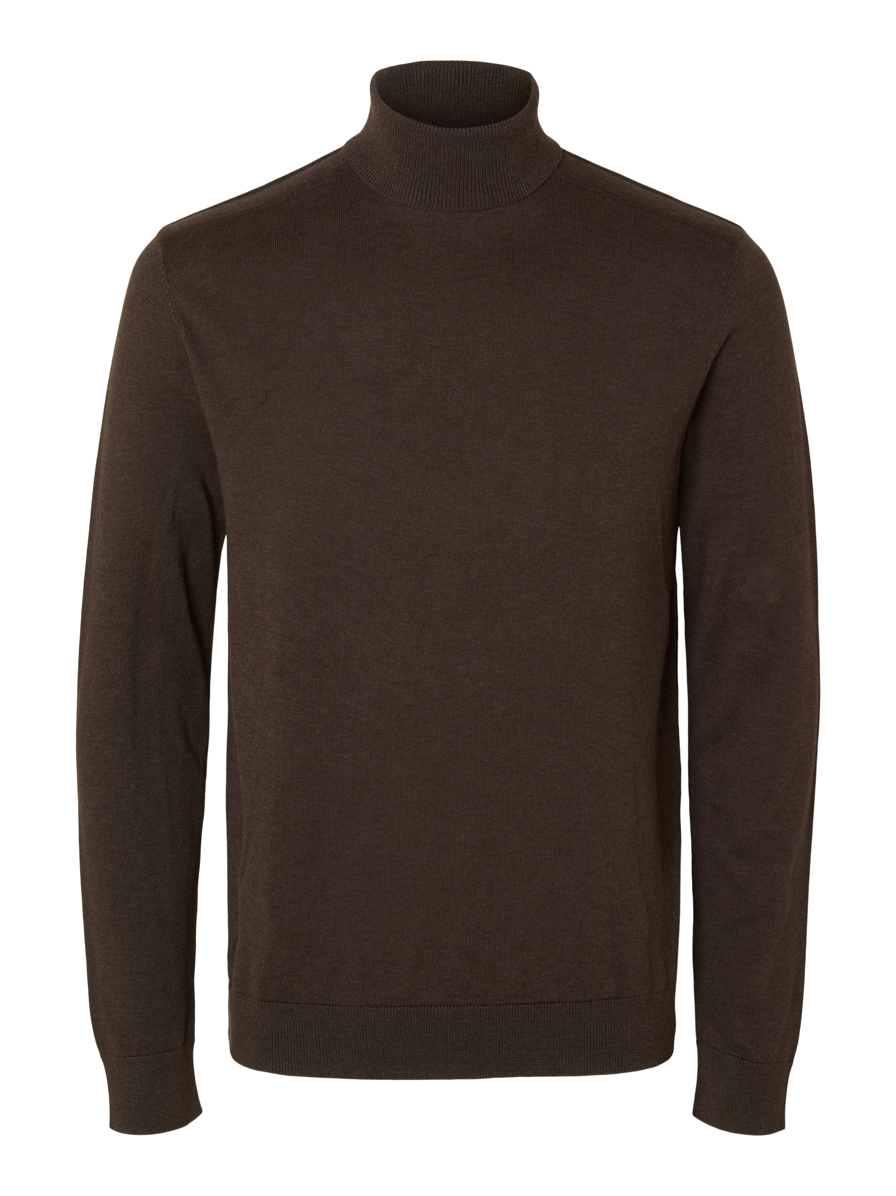 Selected SLHBERG ROLL NECK NOOS 202070001-Chocolate Torte/Melange 1
