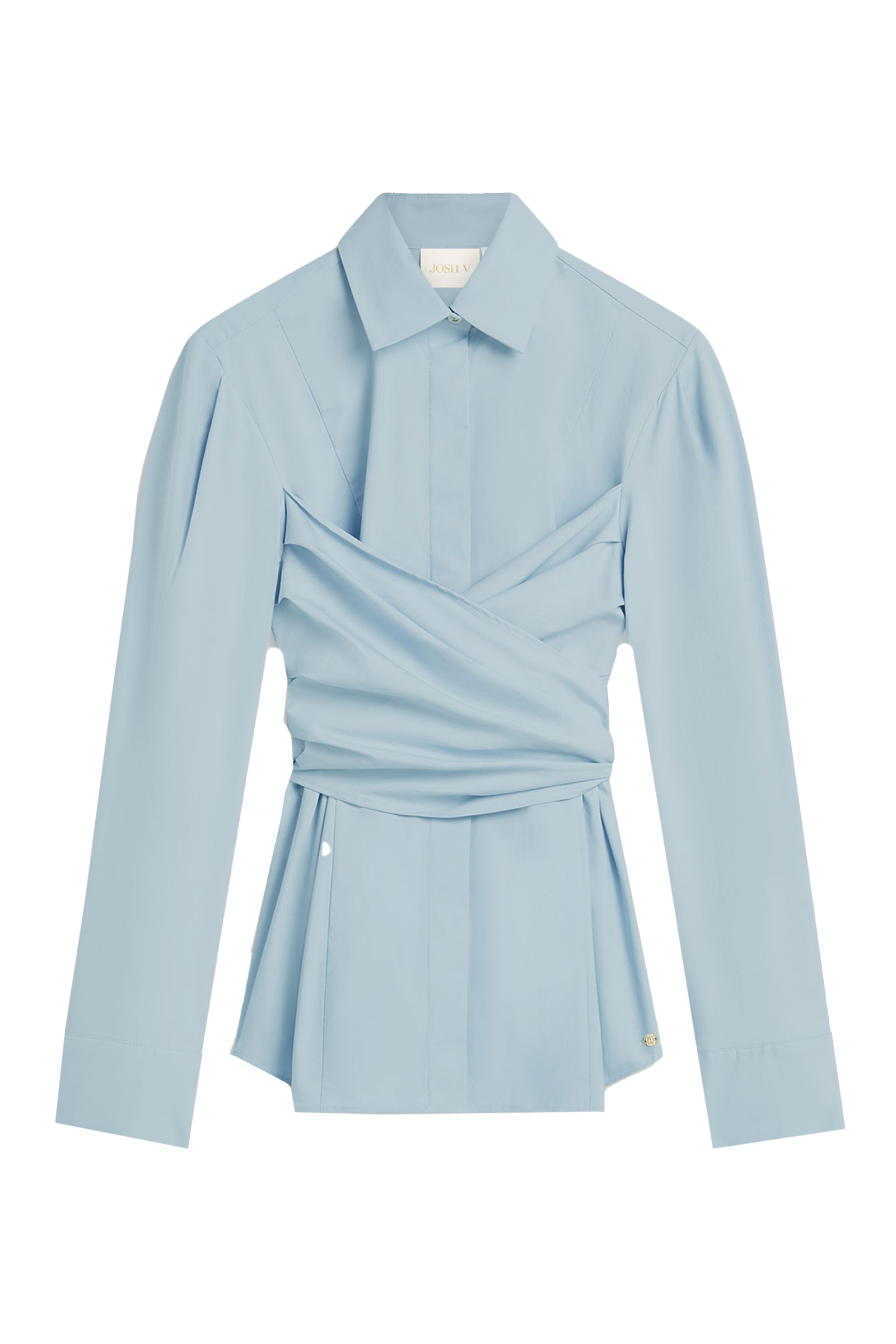 Dames blouse lange mouw blauw