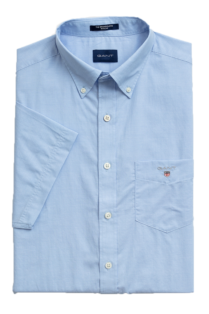 Gant REG BROADCLOTH SS BD Blauw-1 1