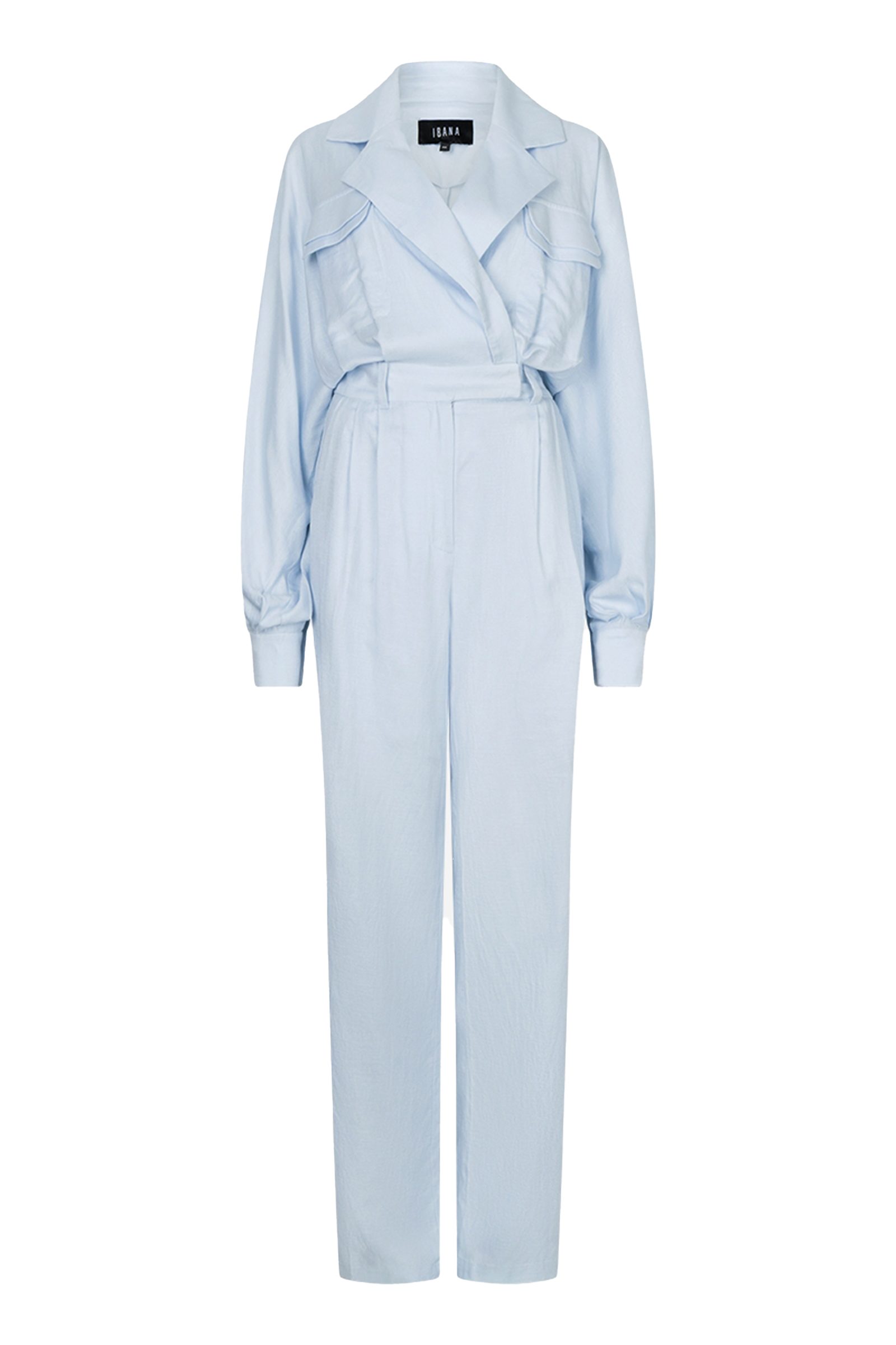 Dames jumpsuit/tuinbroek blauw