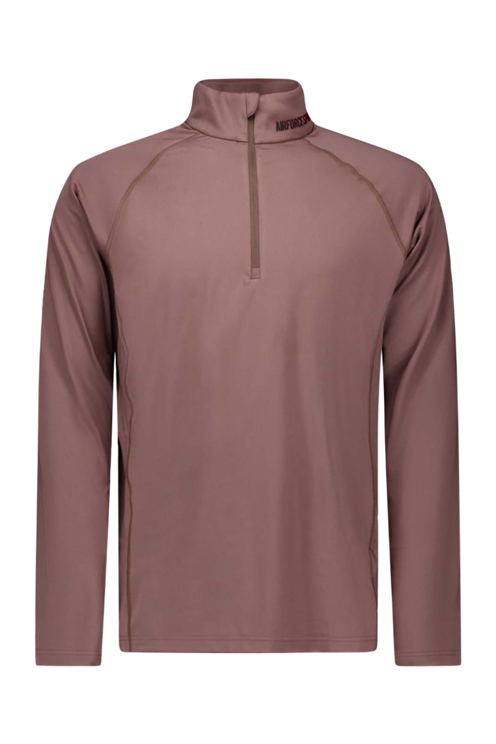 Wintersport heren pully+rits bruin