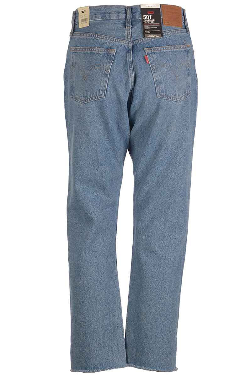 Levi's 501 crop medium indigo destruct Blauw-1 2