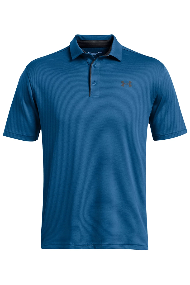 Tennis heren polo blauw