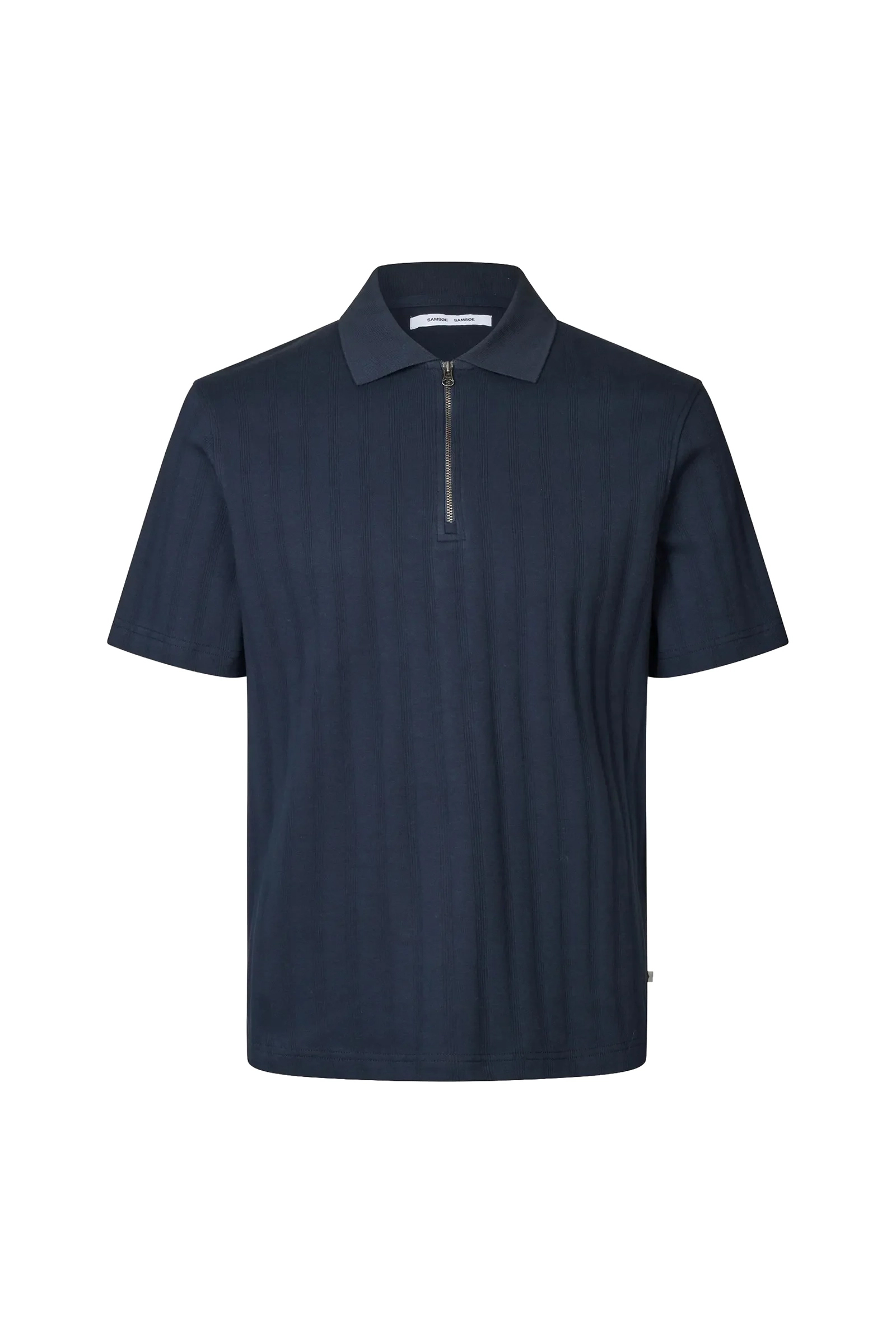 Heren polo korte mouw blauw