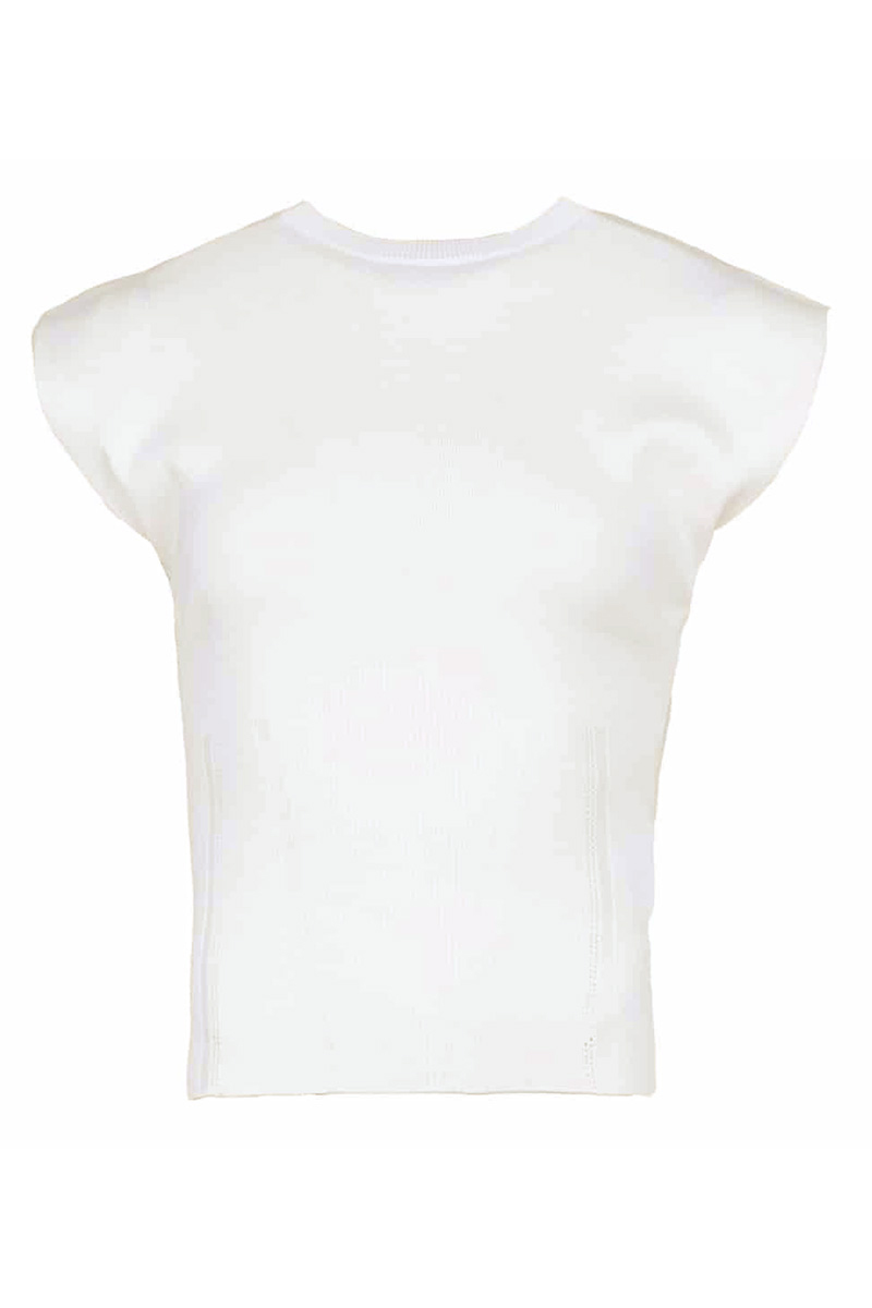 Dames t-shirt korte mouw ecru
