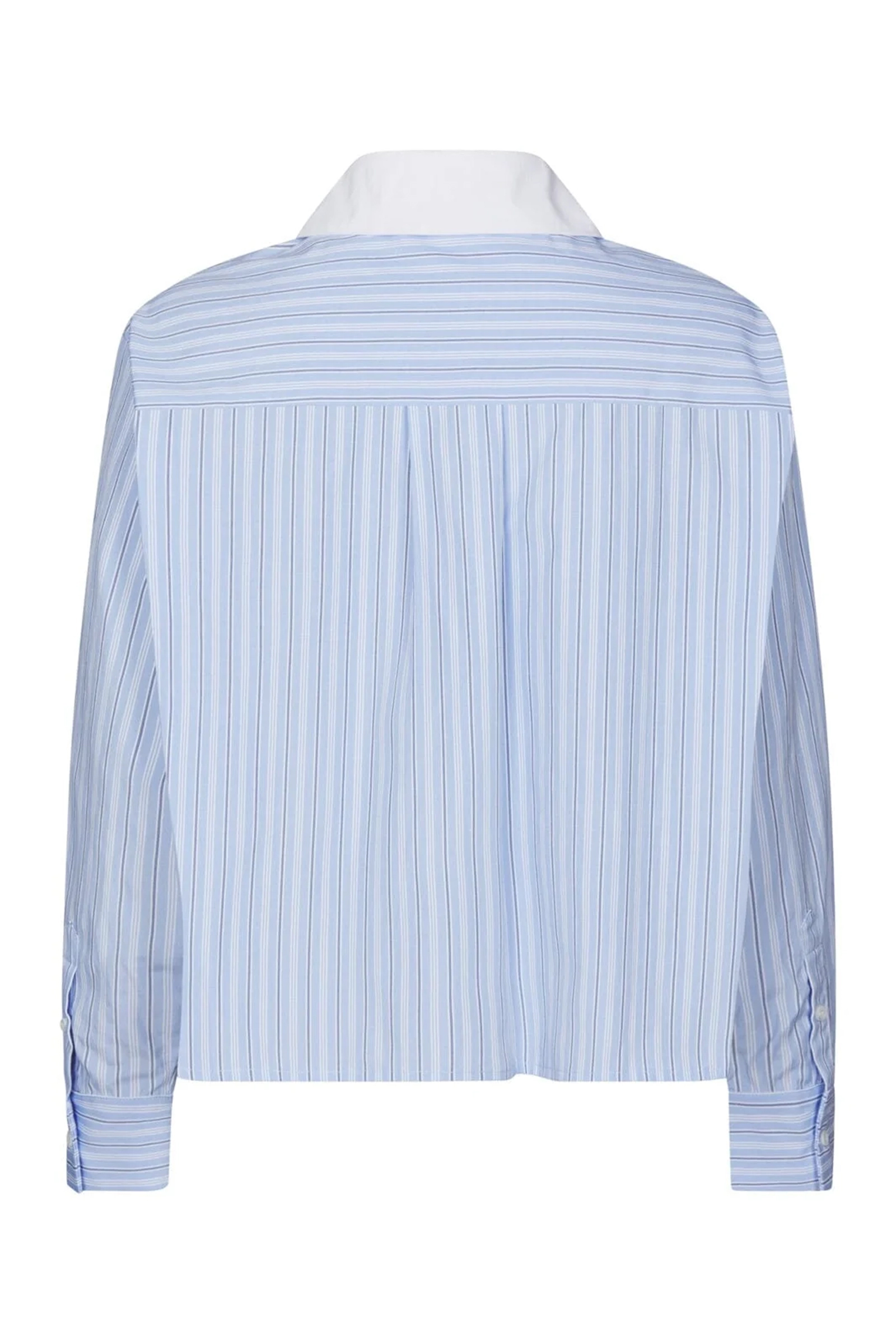 Dames blouse lange mouw blauw
