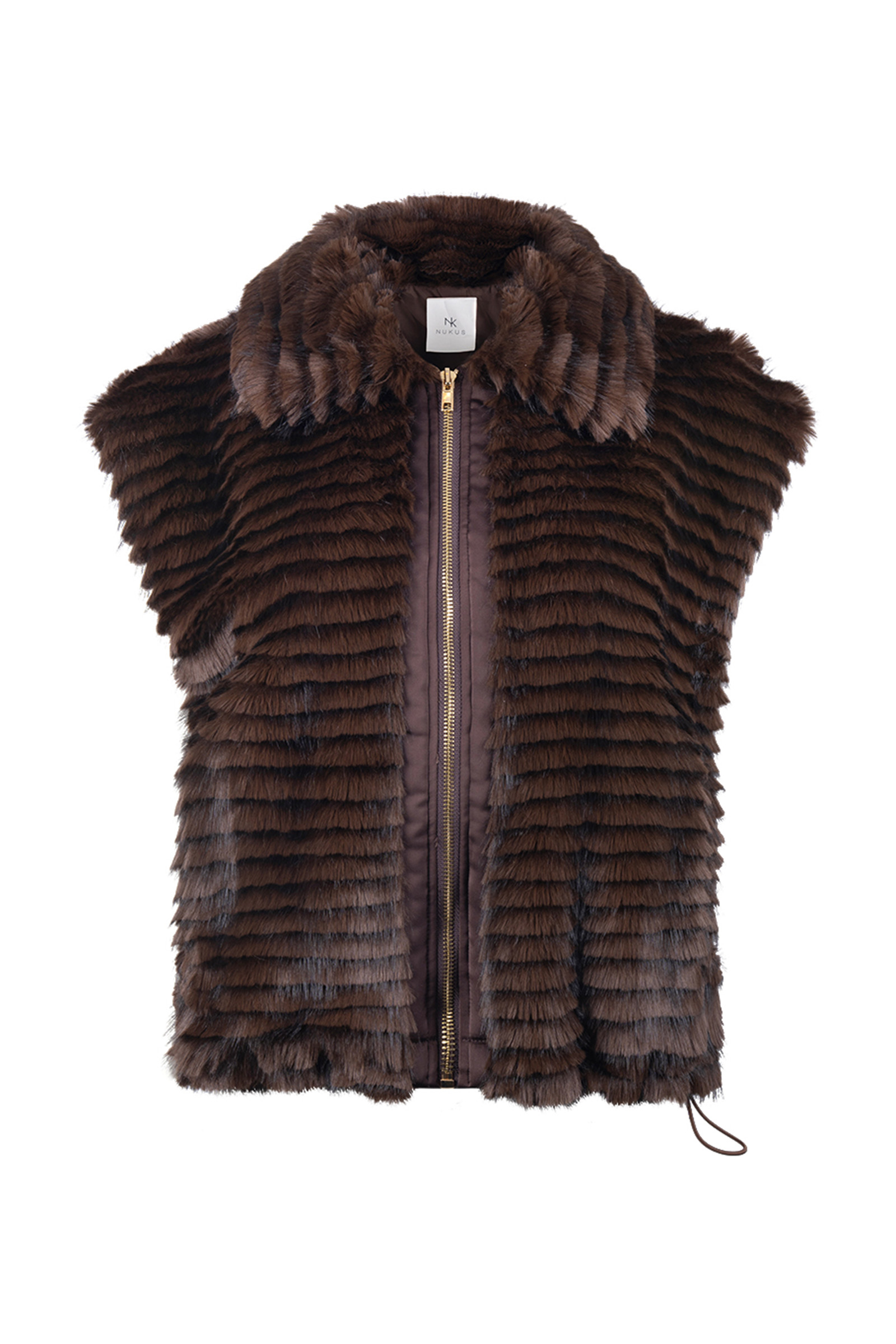 Dames gilet bruin