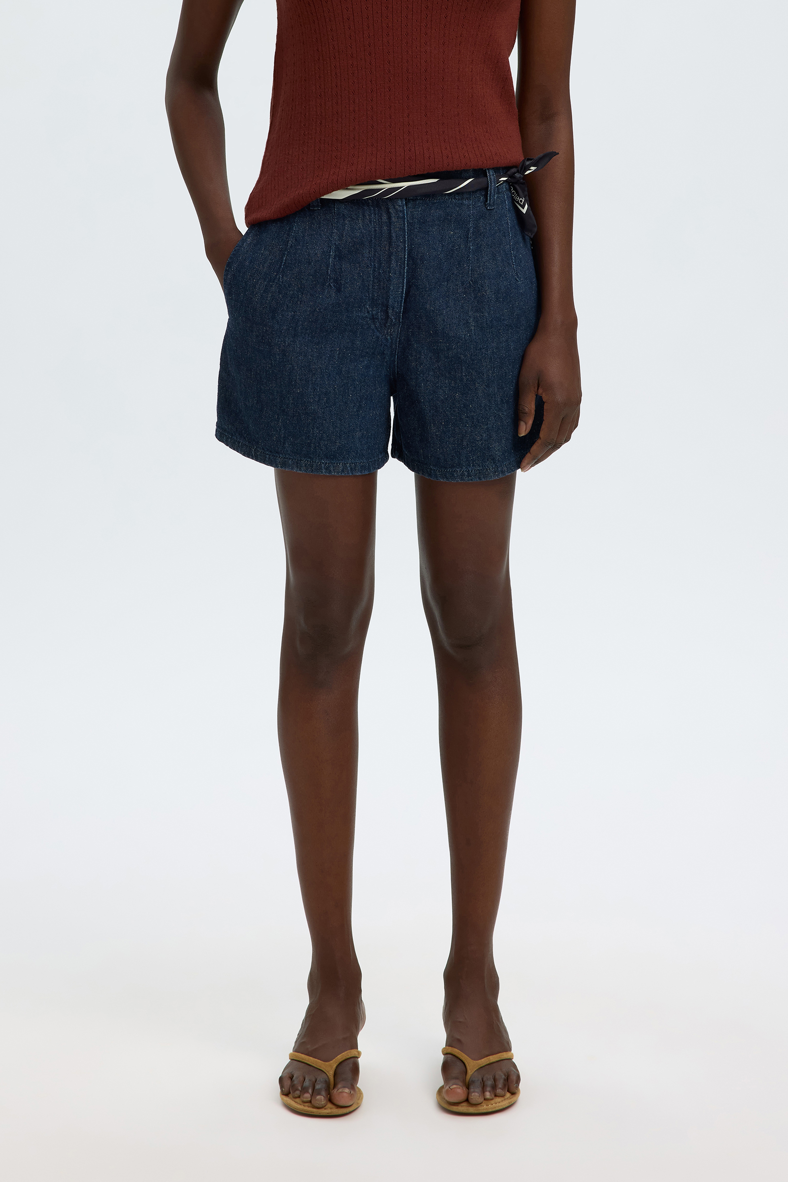 Dames short blauw