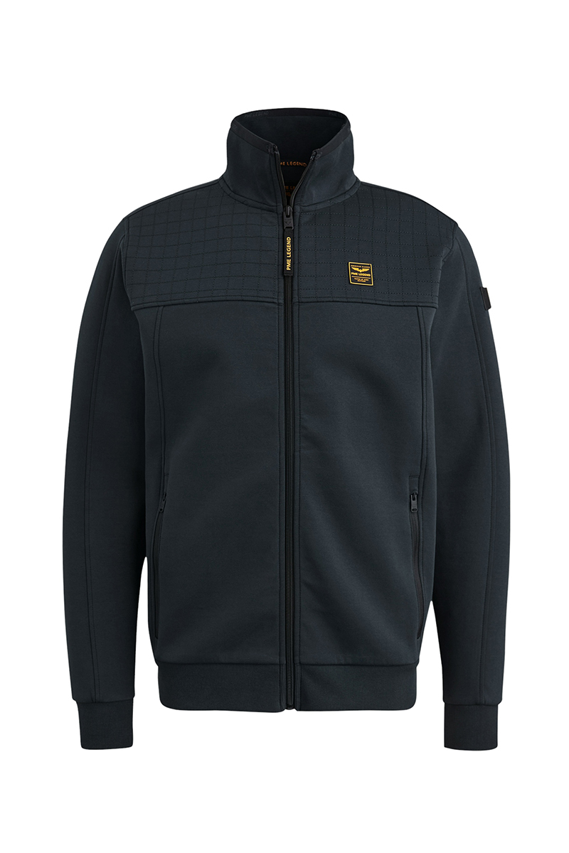 PME Legend Zip jacket spacer look sweat Blauw-1 1