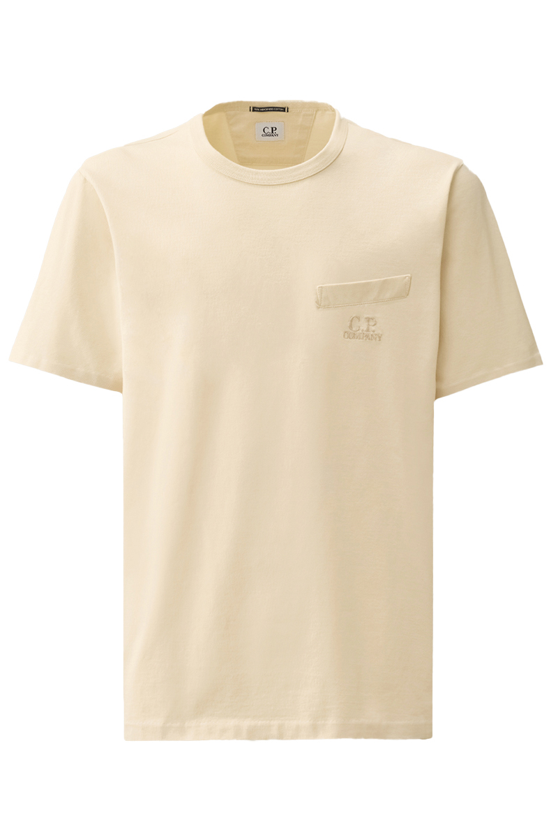 Heren t-shirt kortemouw ecru