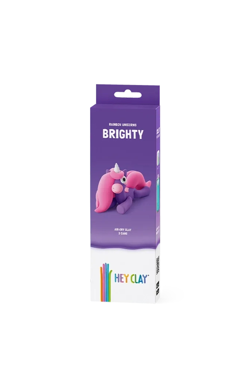 Hey Clay Rainbow Unicorn- Brighty Paars-1 1