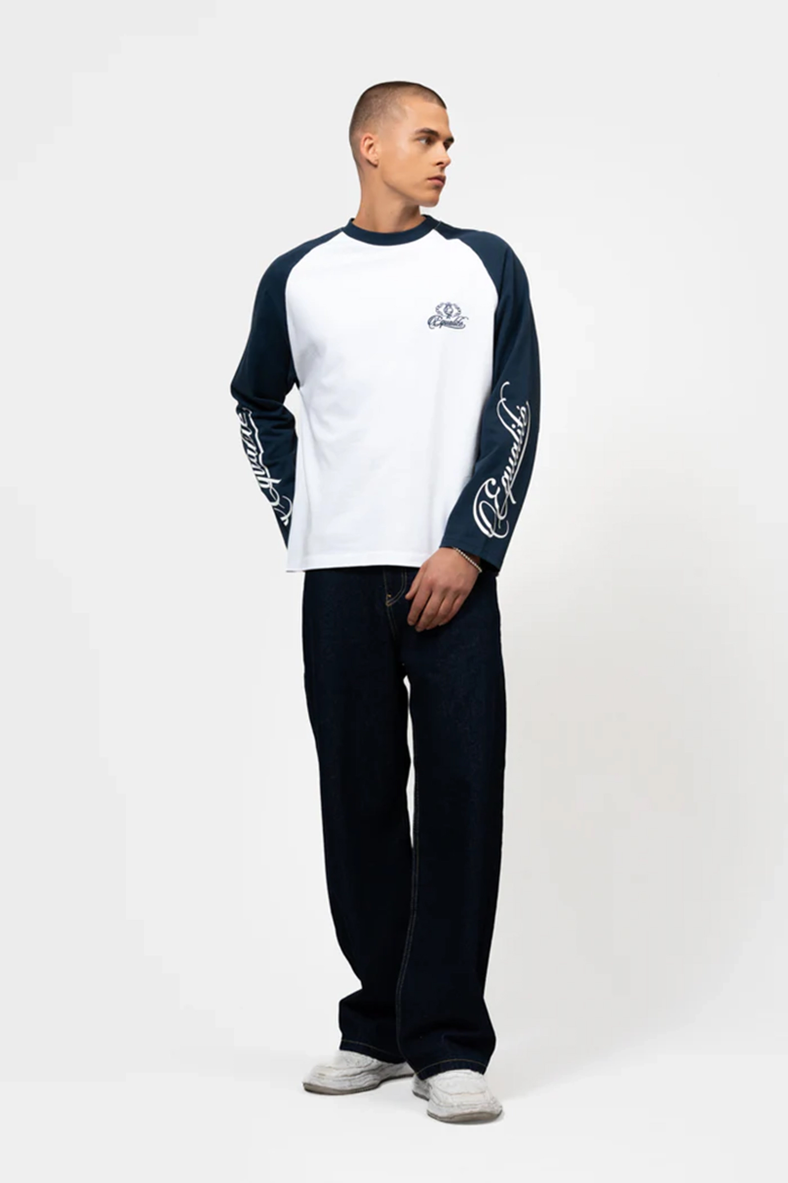 Heren t-shirt lange mouw ecru