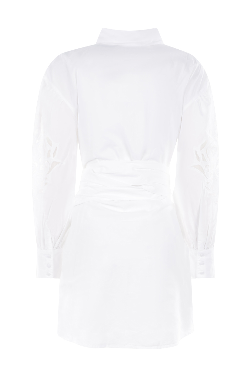 Dames blouse lange mouw wit