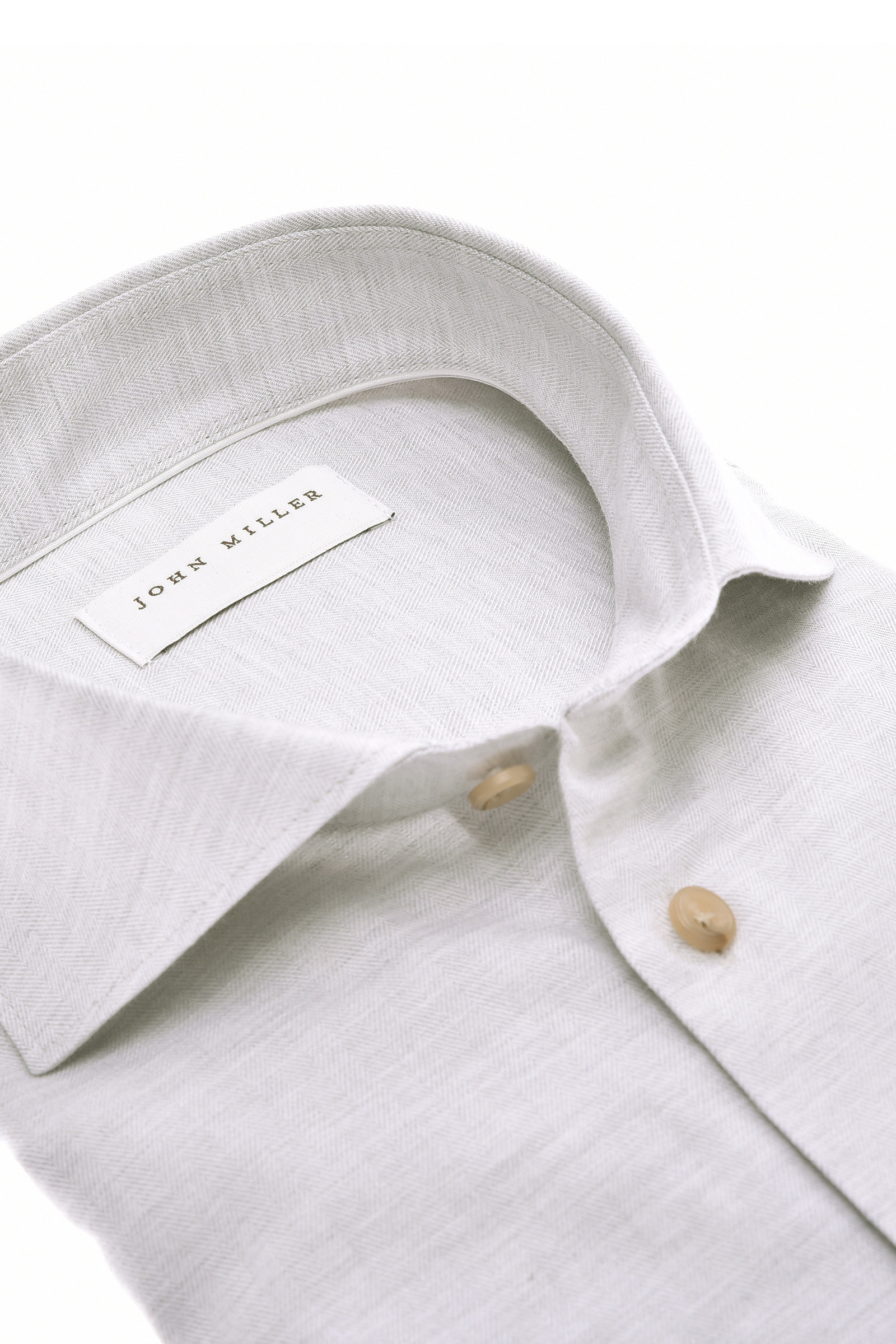 Heren overhemd lm dressual grijs