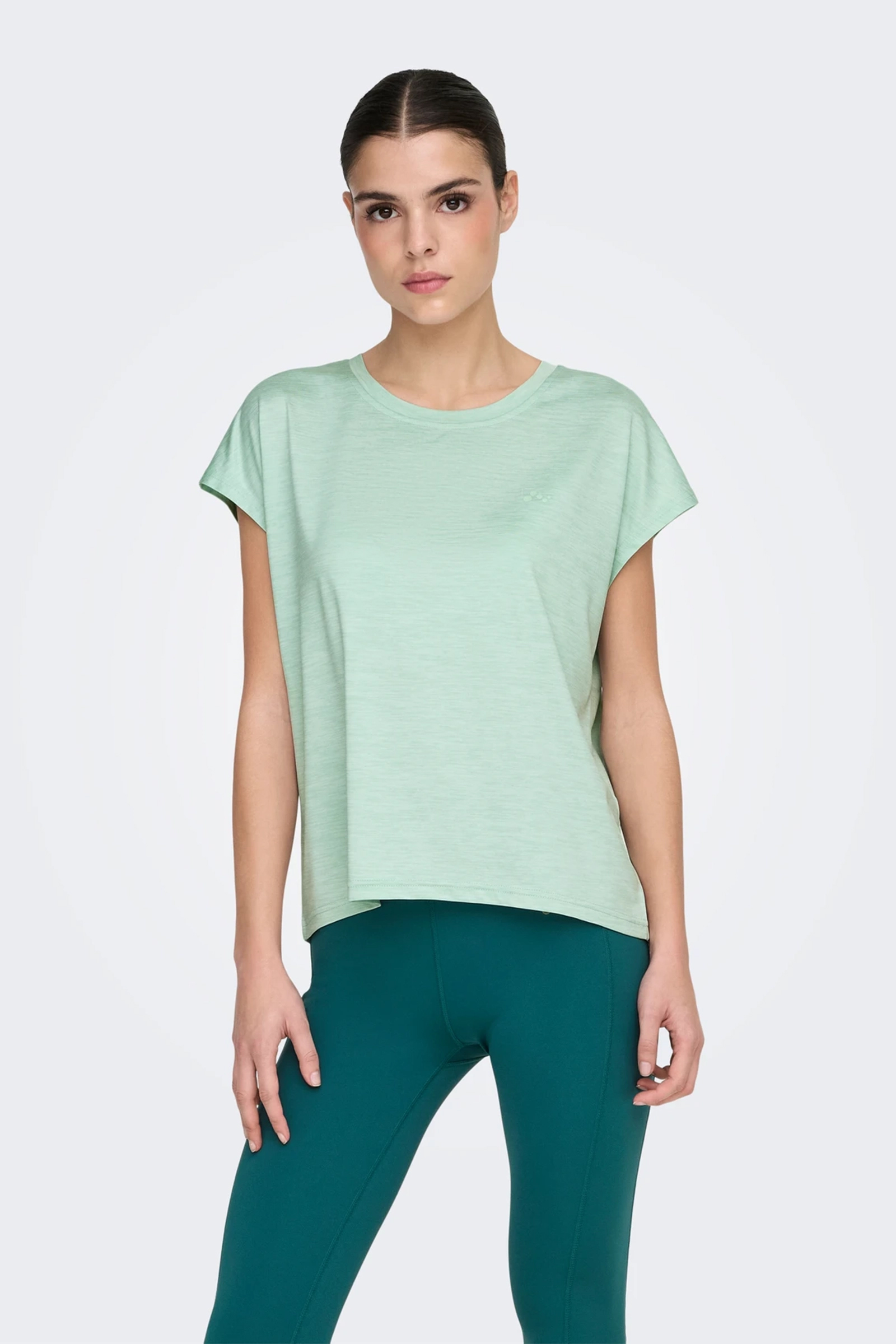 Fitness dames t-shirt km blauw