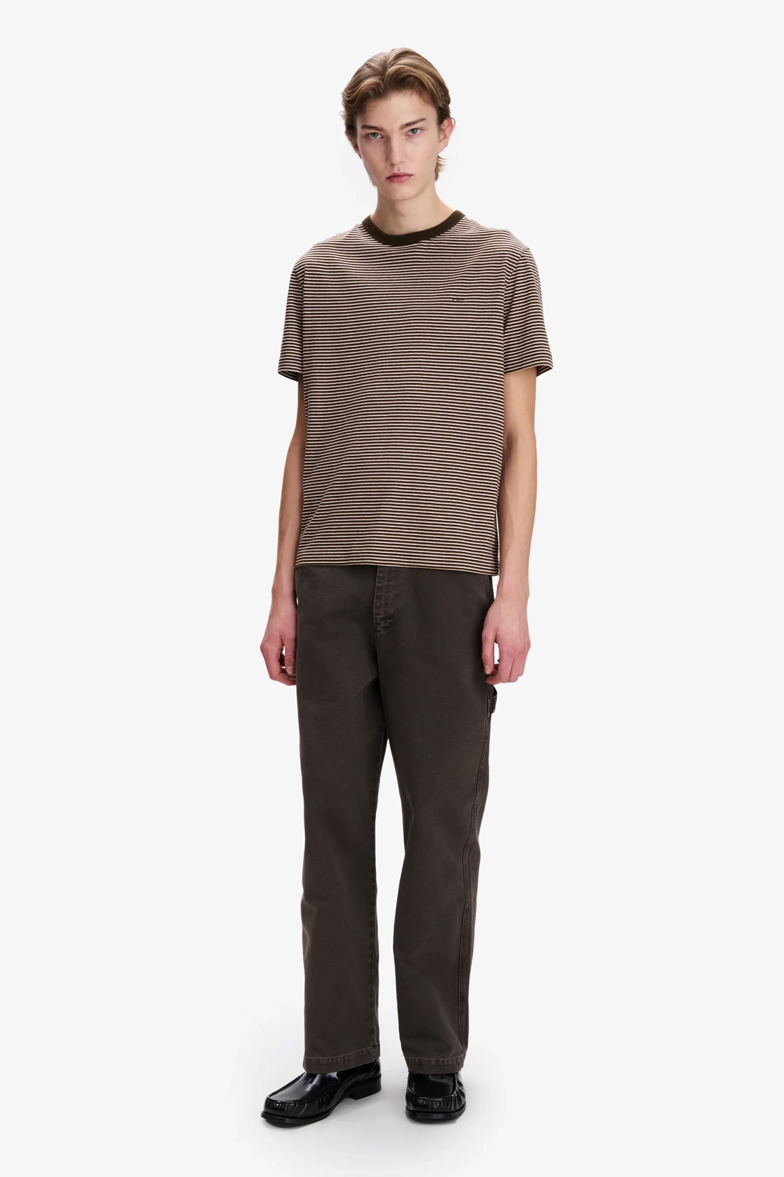 Heren t-shirt kortemouw bruin