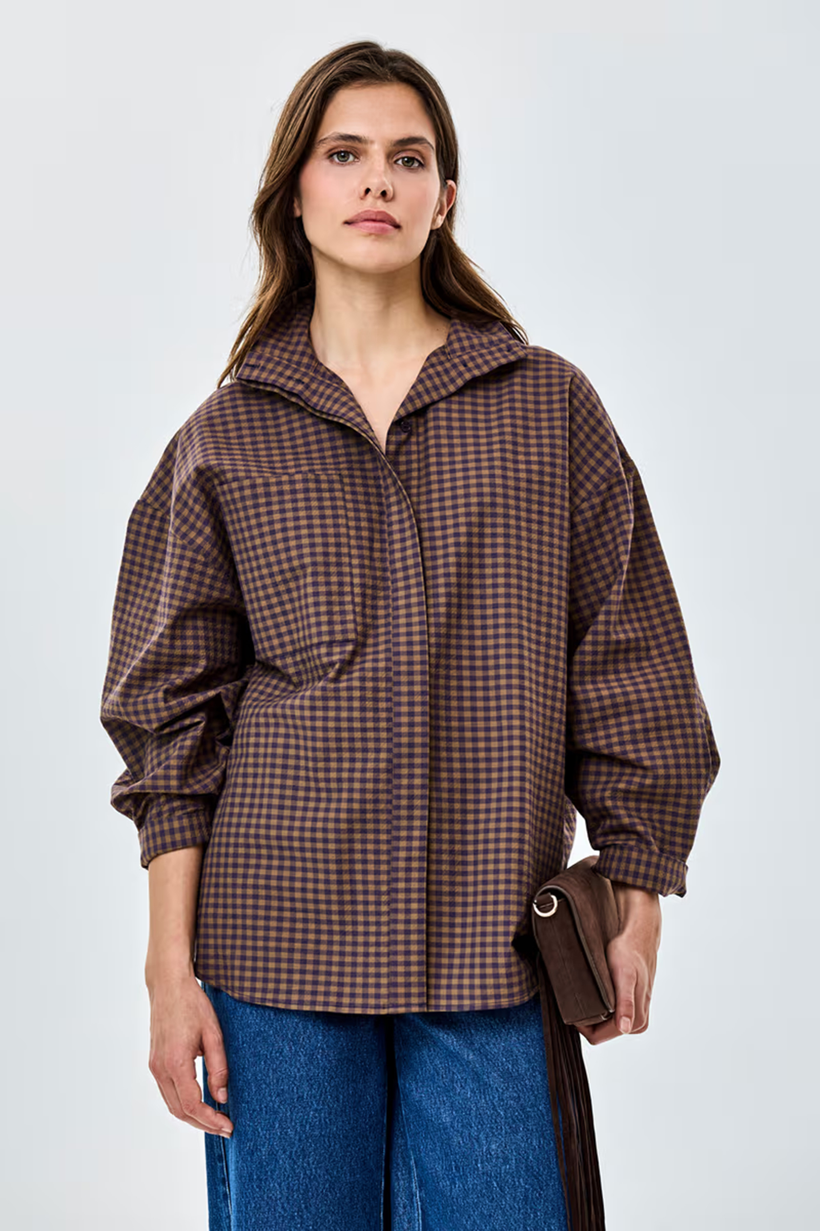Dames blouse lange mouw groen