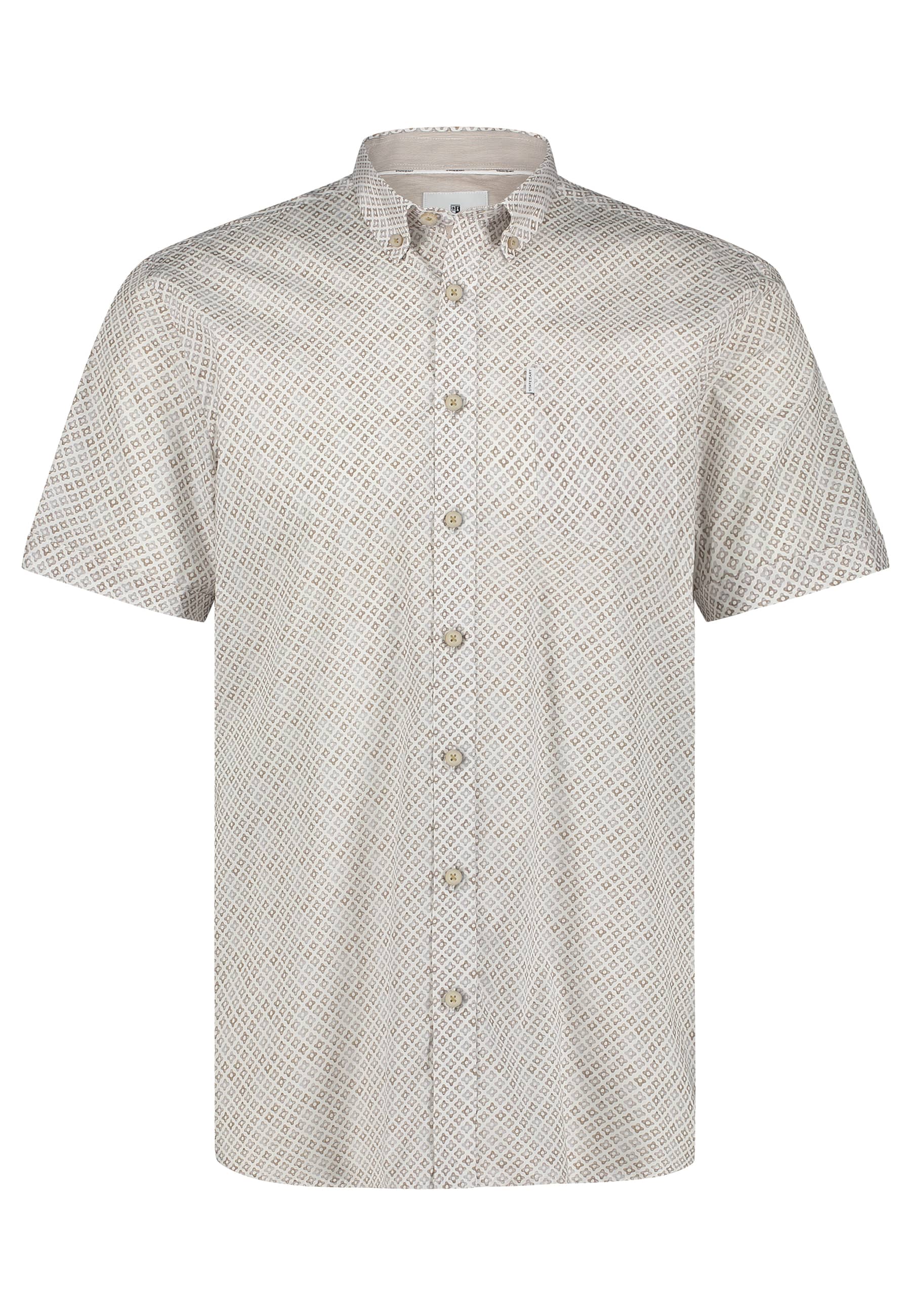 State of Art Shirt SS Print Popli Ecru-1 1