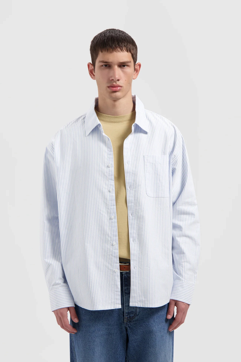Heren overshirt blauw