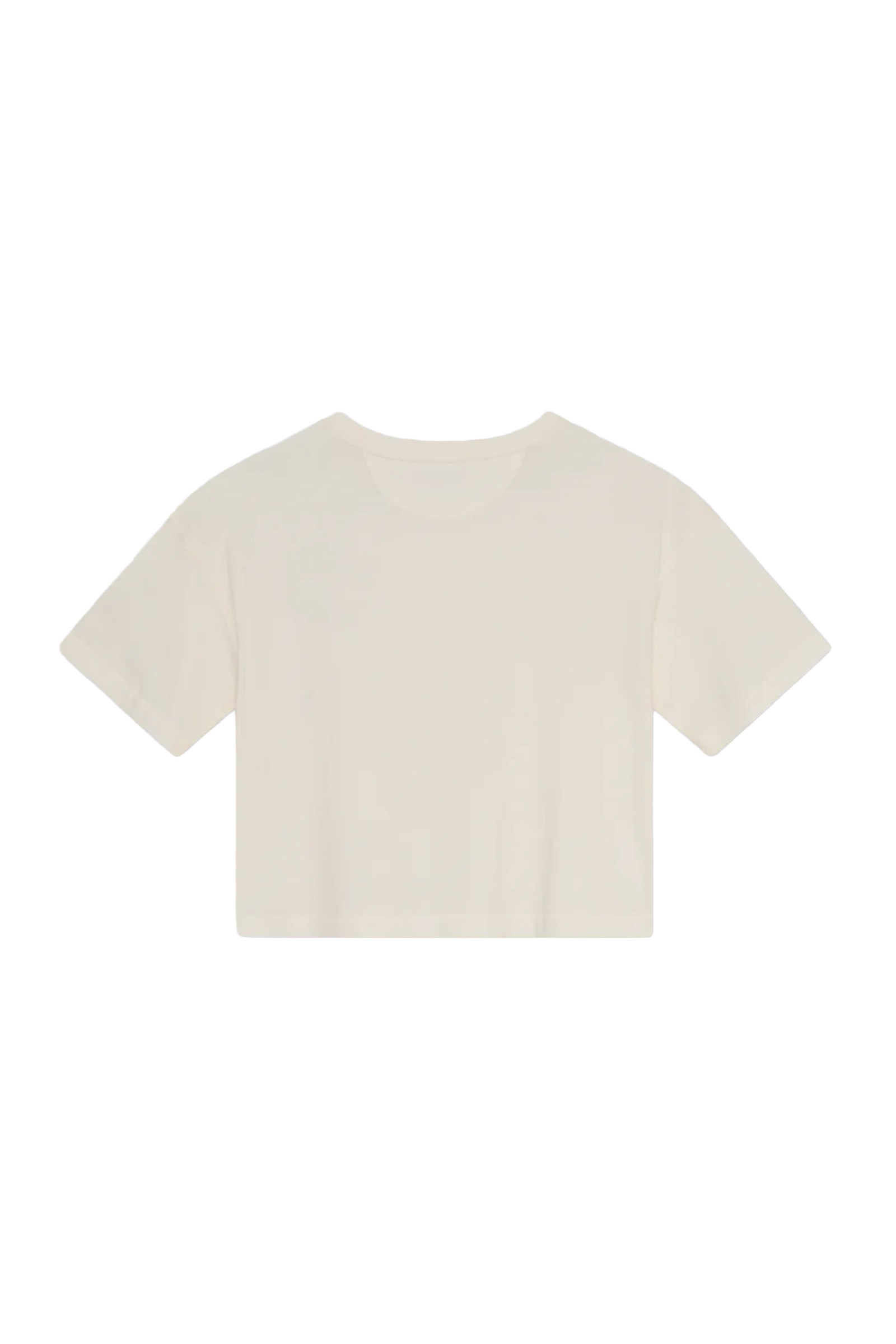 Meisjes t-shirt korte mouw ecru