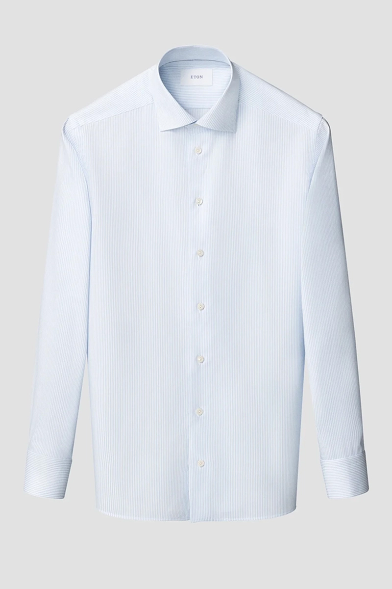 Heren overhemd lm dressual blauw