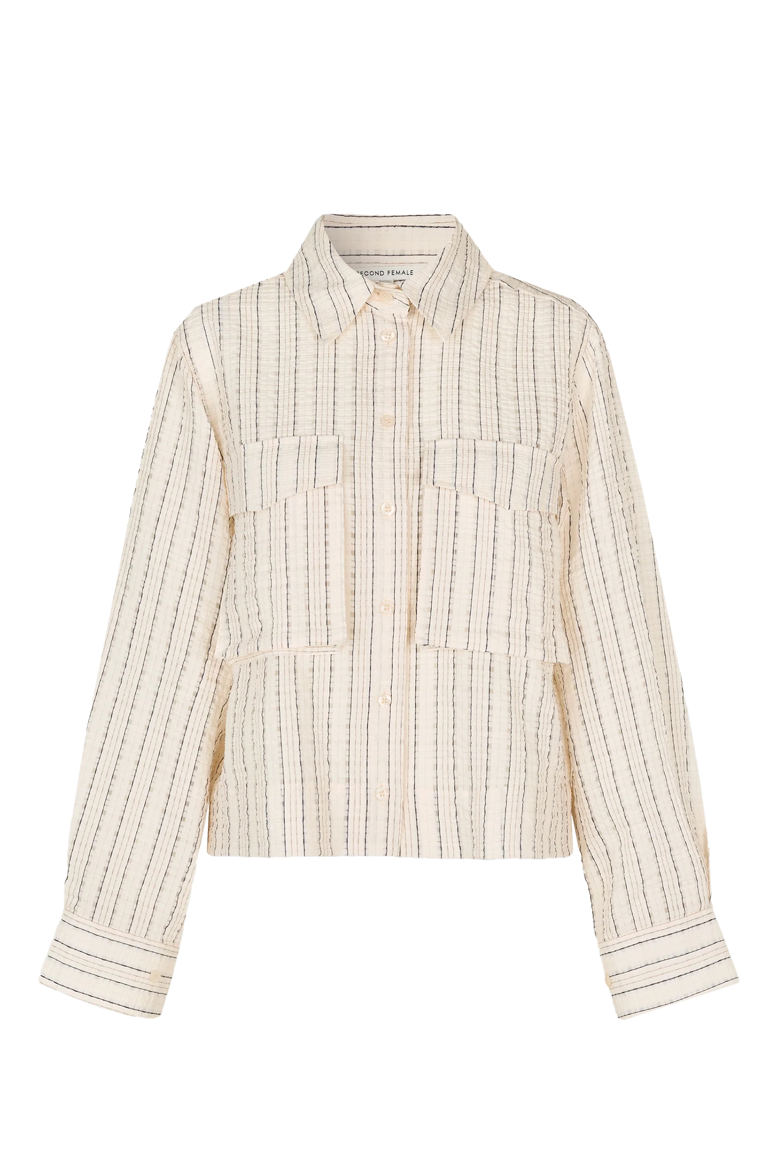 Dames blouse lange mouw ecru