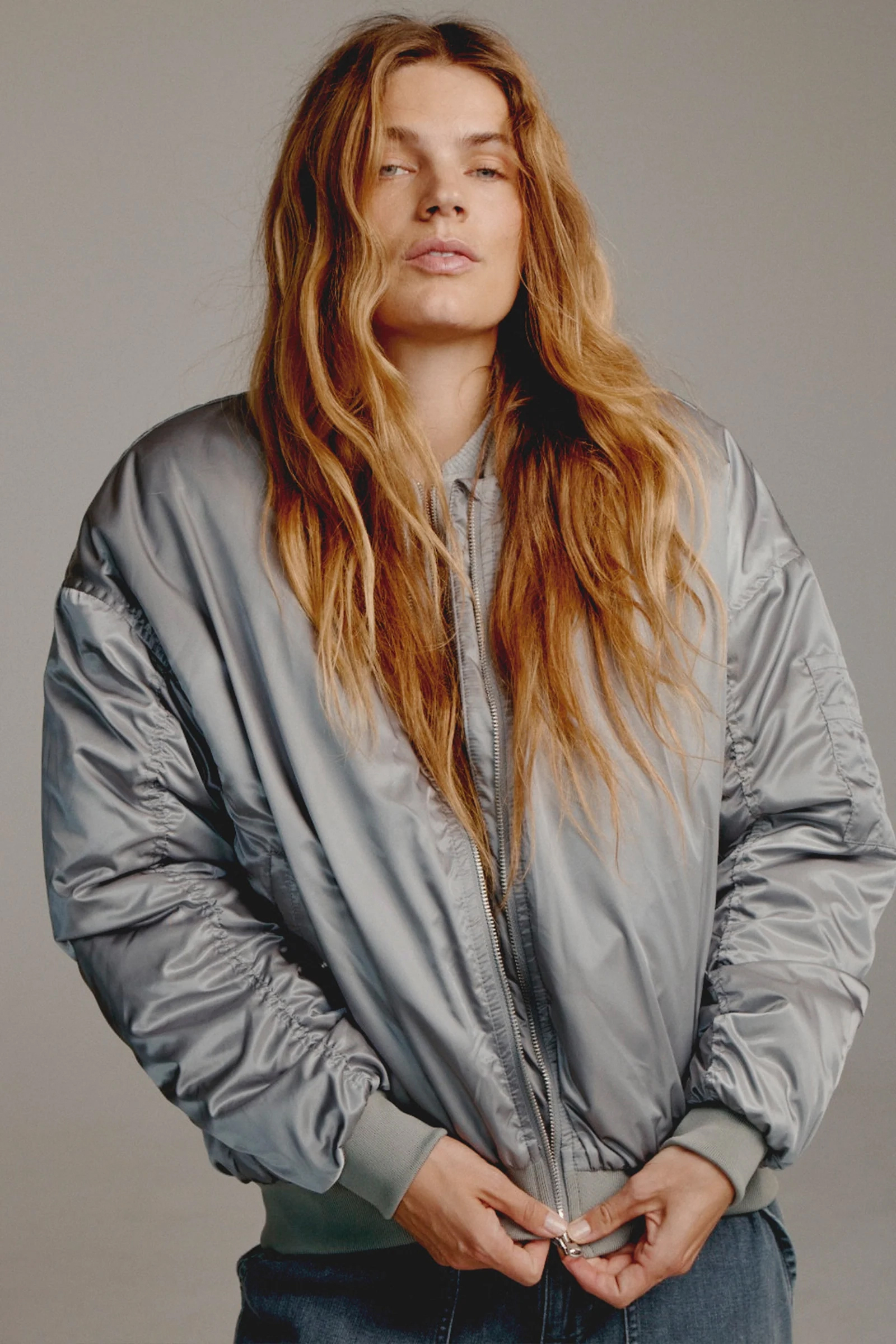 Dames blazer zilver