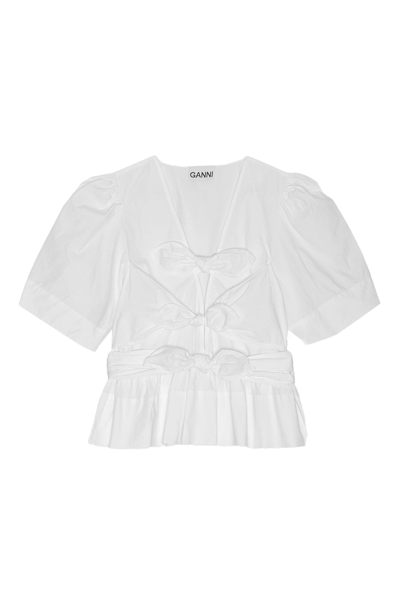 Dames blouse korte mouw wit