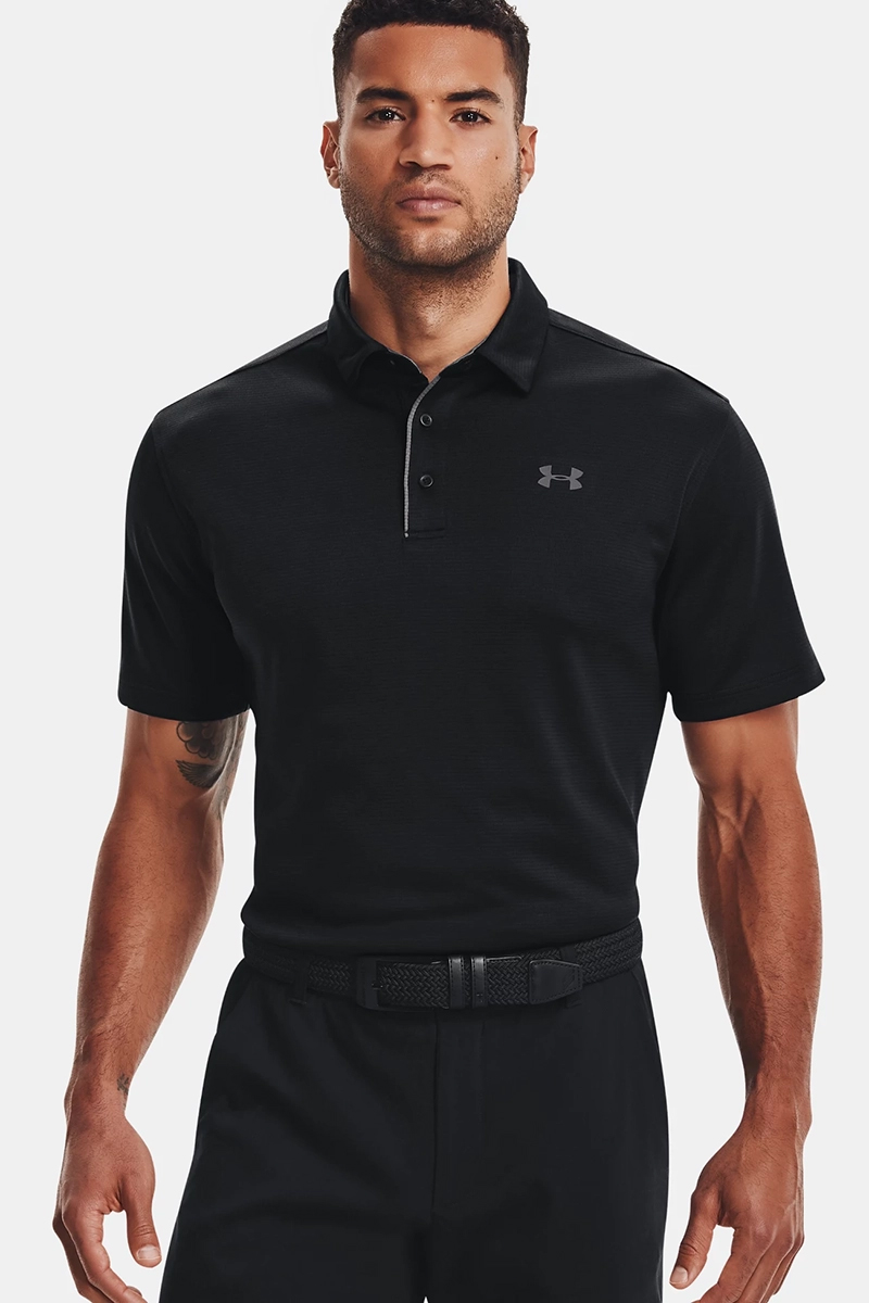 Tennis heren polo zwart