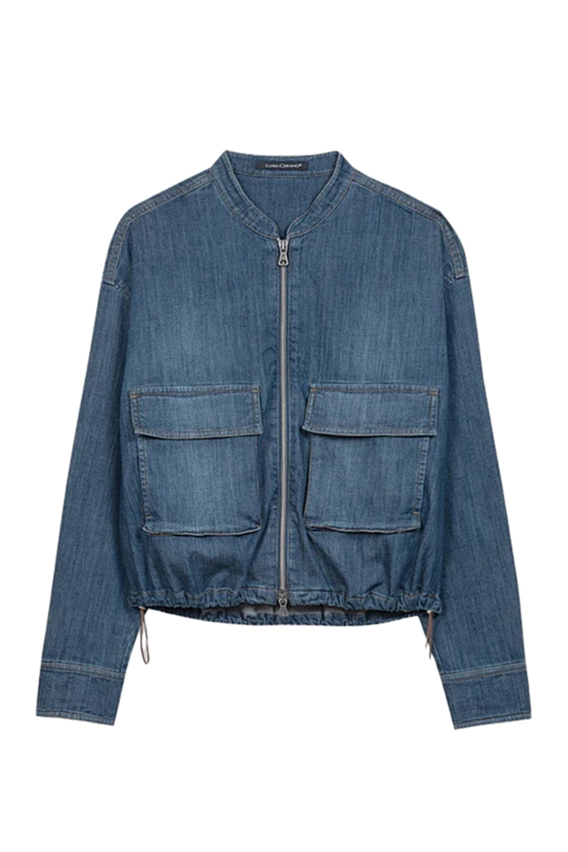 Dames blouse lange mouw blauw