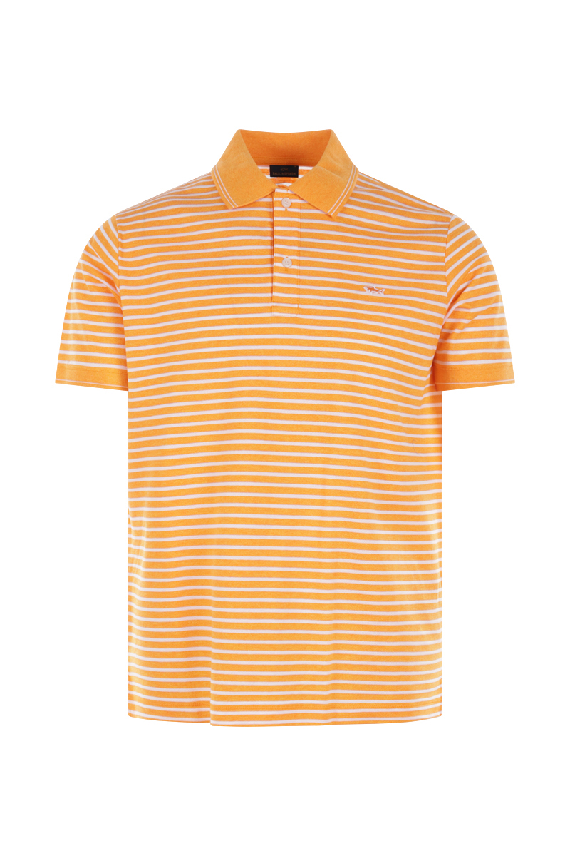 Heren polo korte mouw oranje