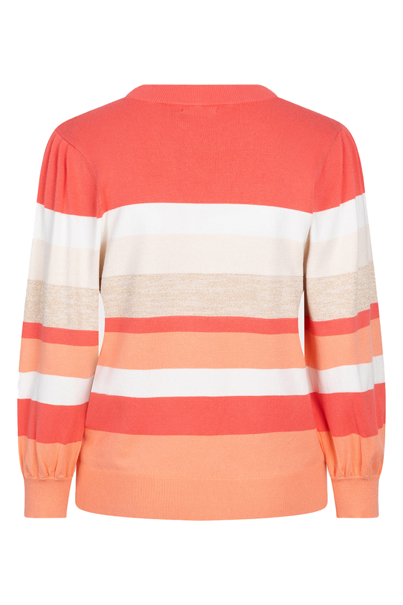 Esqualo Sweater stripes Rood-1 2