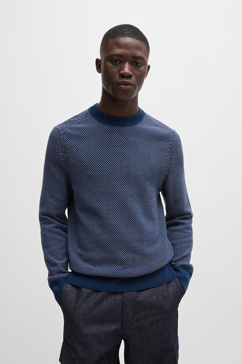 Heren trui blauw
