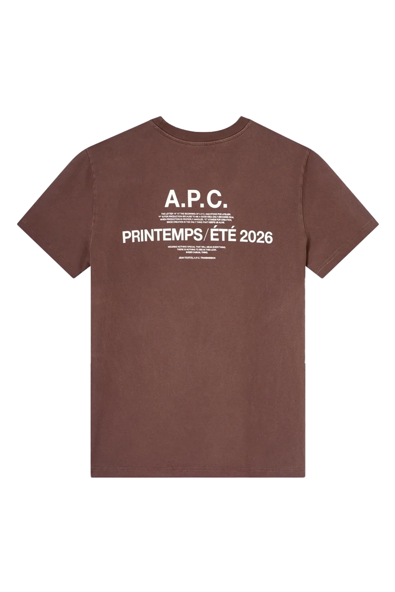 Heren t-shirt kortemouw bruin