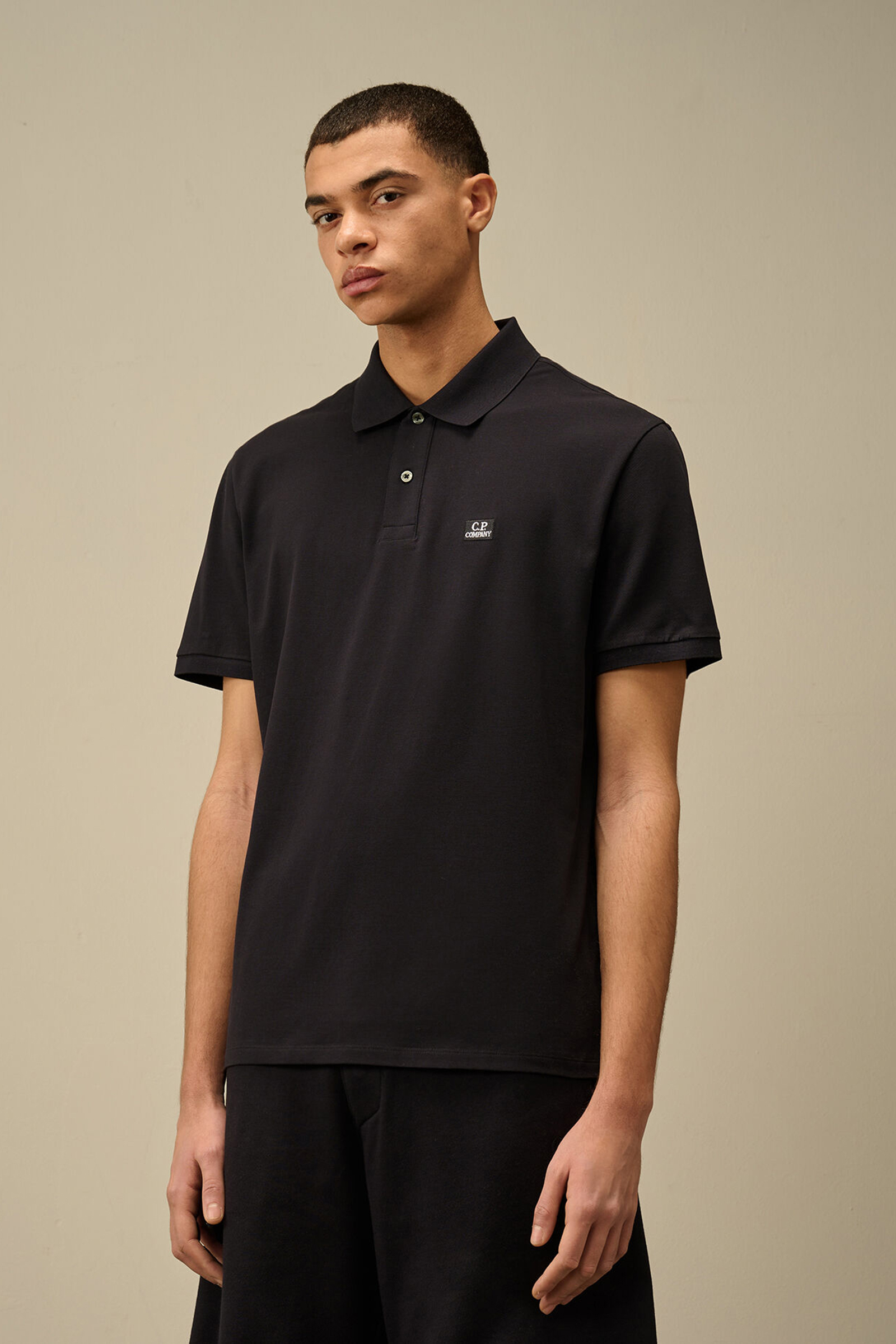 Heren polo korte mouw blauw