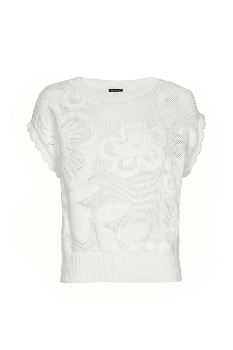 Dames top ecru