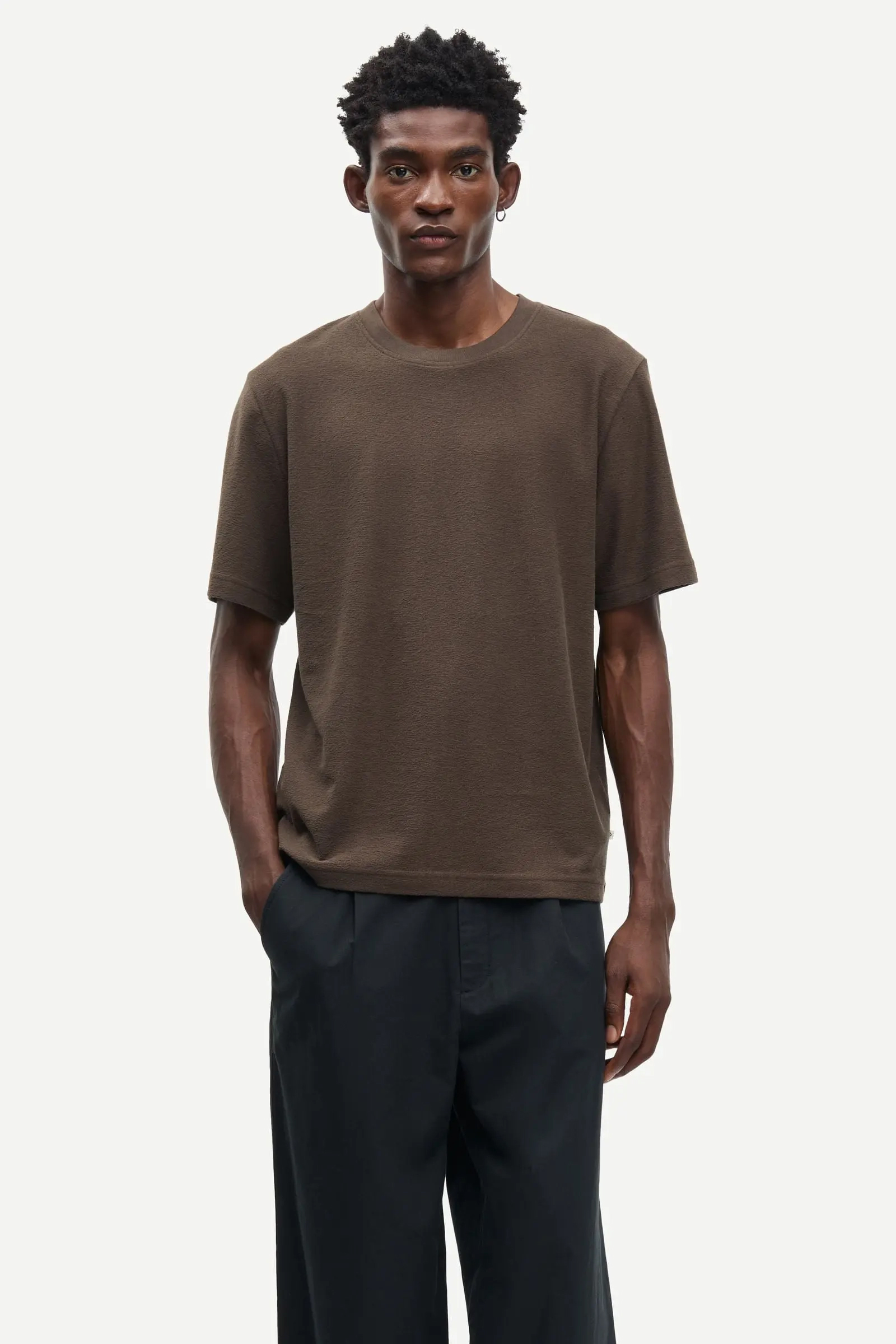 Heren t-shirt kortemouw bruin