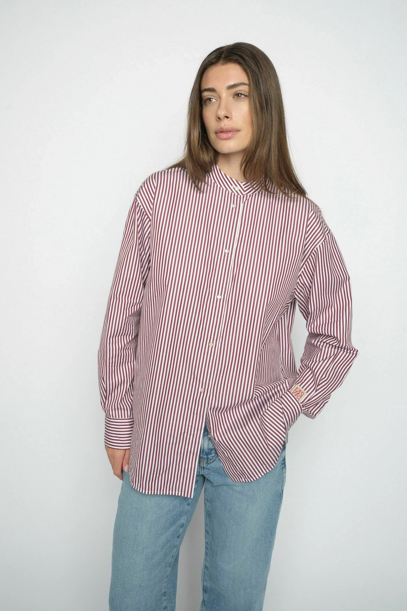 Dames blouse lange mouw rood