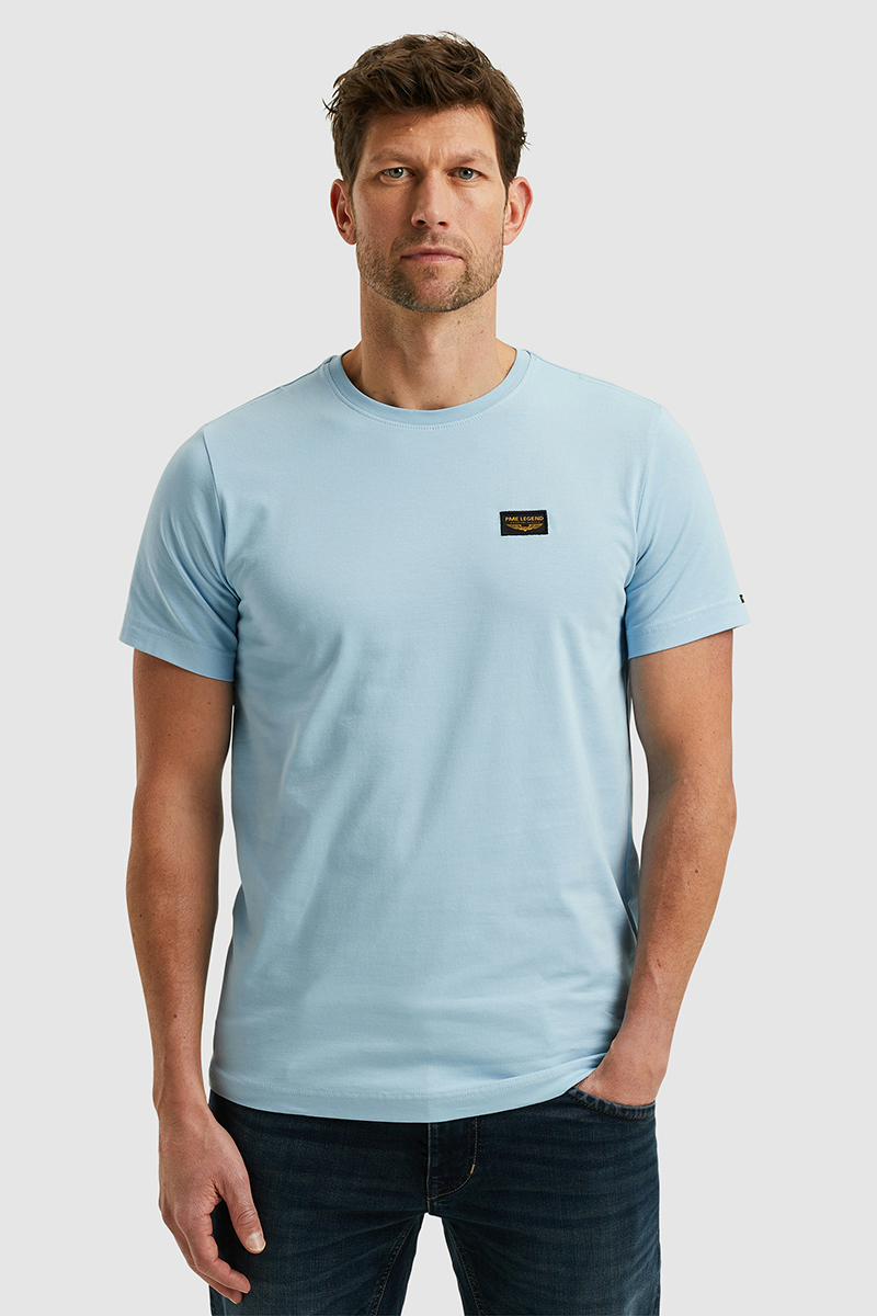 Heren t-shirt kortemouw blauw
