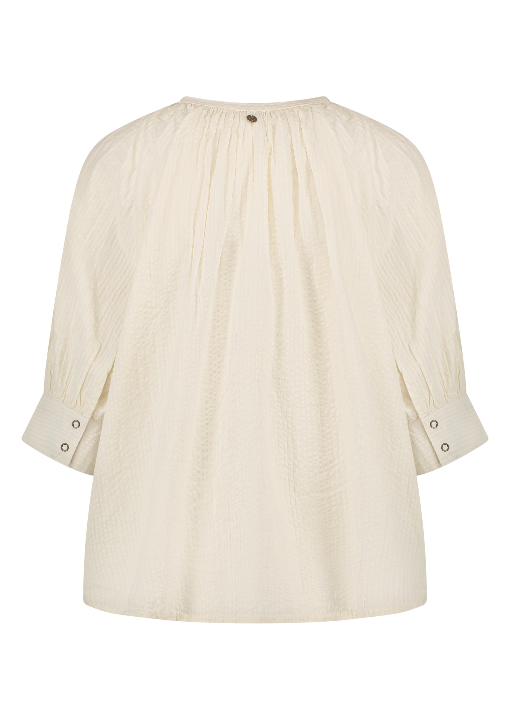Dames blouse korte mouw ecru