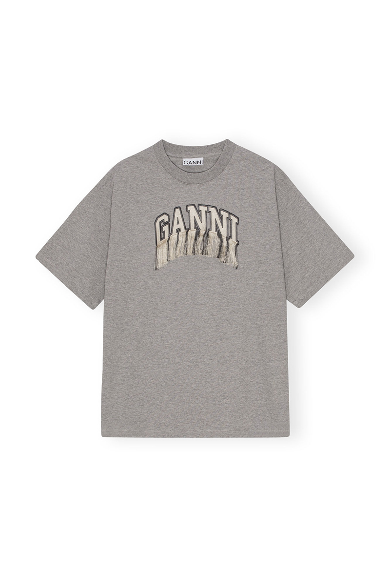 Dames t-shirt korte mouw grijs