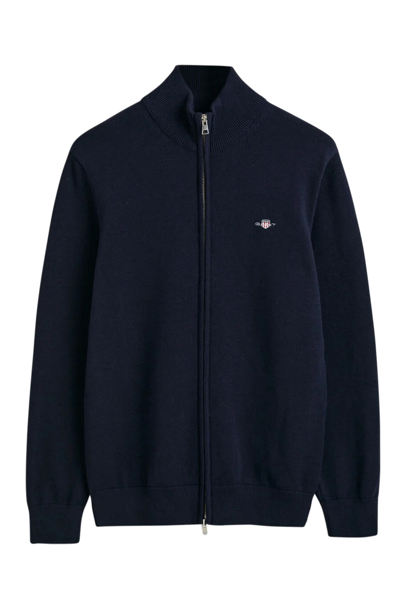 Gant CASUAL COTTON ZIP CARDIGAN Blauw-1 1