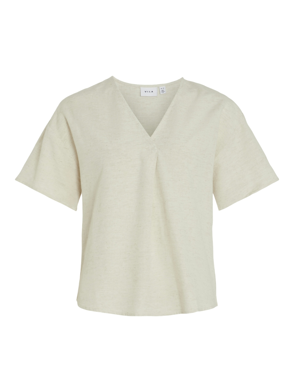 Dames blouse korte mouw bruin