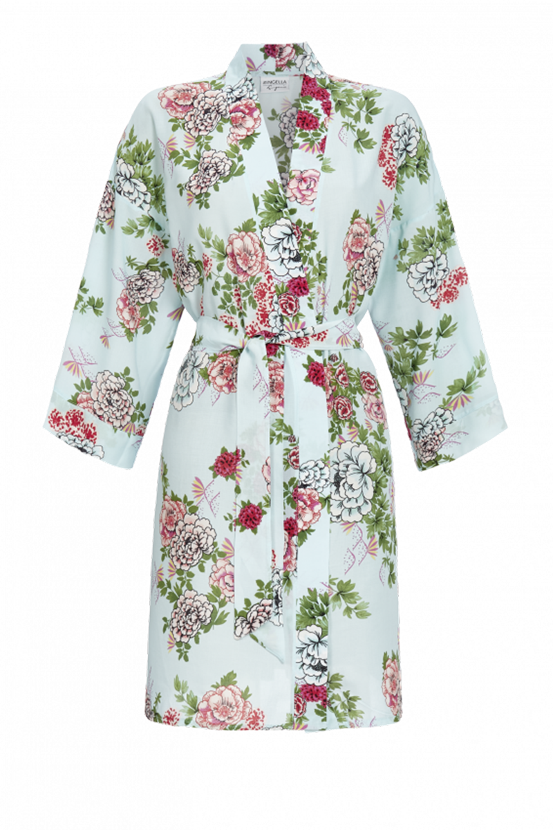 Ringella Nachtmode dames badjas Blauw-1 1