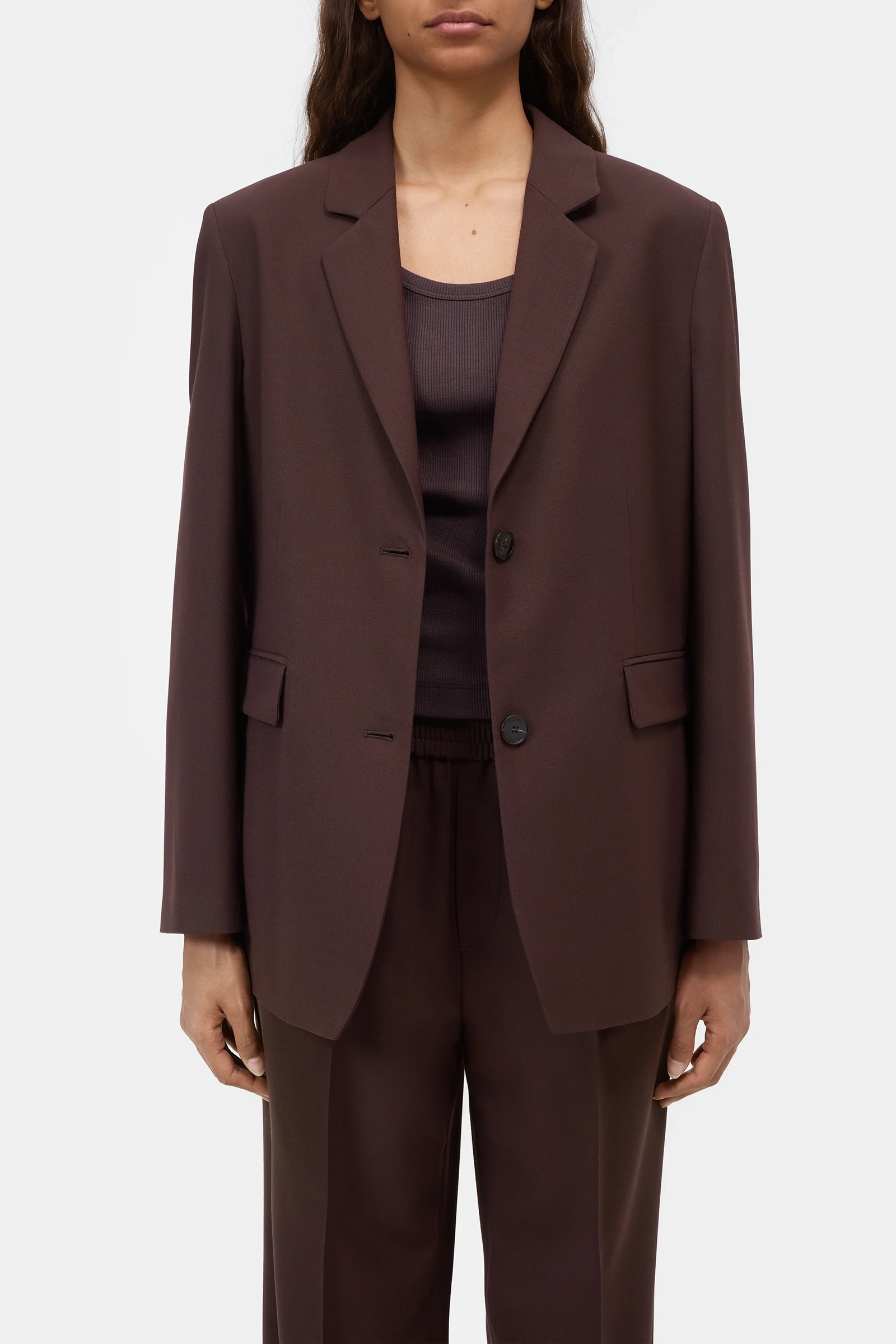 Dames blazer bruin