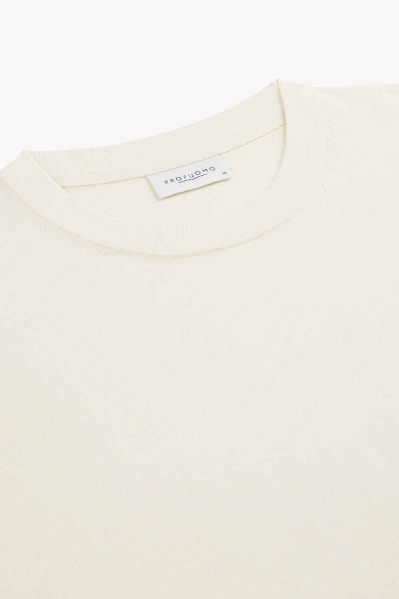 Profuomo PULLOVER SHORT SLEEVE OFF WHITE Off white 2
